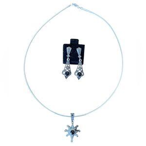 Stirling Silver Necklace and Earring Set